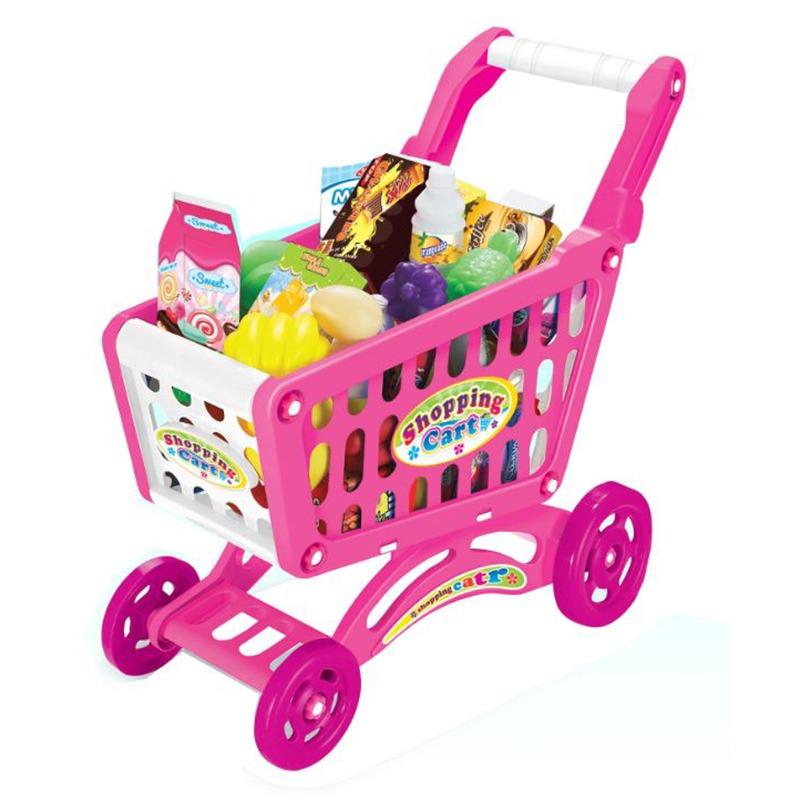 عربة التسوق لون وردي