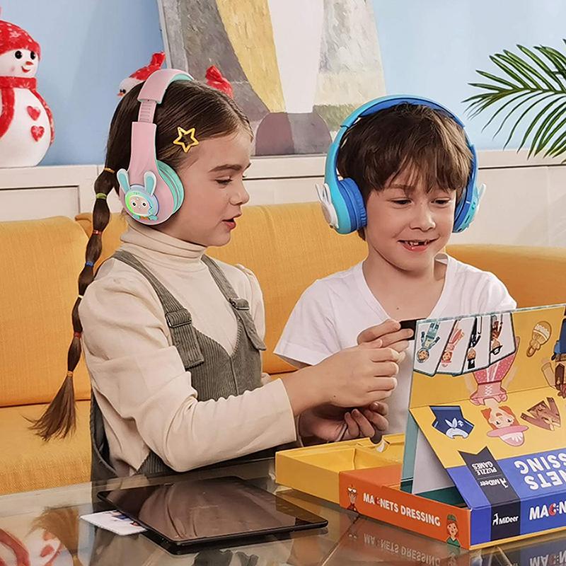 رايبوكس - سماعات بلوتوث علي شكل أرنب - وردي أخضر