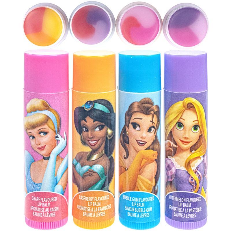 Disney Princess 4 PK Lip Balm with Shaped Tin