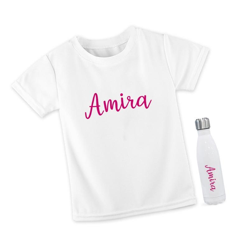 الوردي - تي شيرت وزجاجة فولاذية