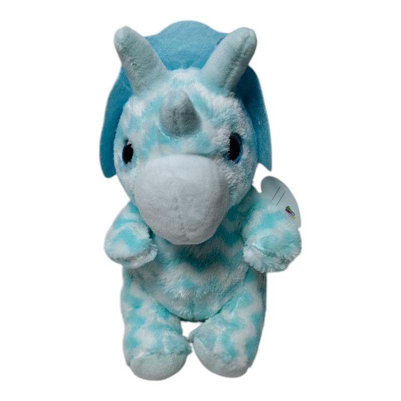 كادلي لوفابلز - دمية قطيفة دينو ترايسيراتوبس الازرق مقاس 20 سم