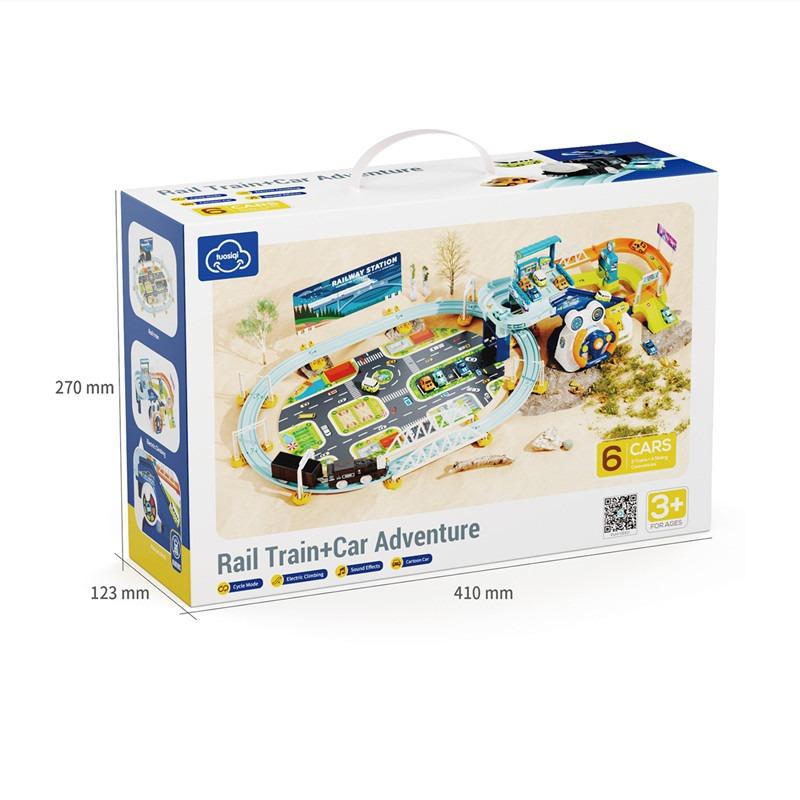 توسيكي - مجموعة تركيب حلبة القطار مع 4 سيارات و قطار