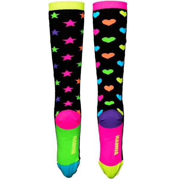 مادميا - جوارب بتصميم قلوب مع خيوط - كبير