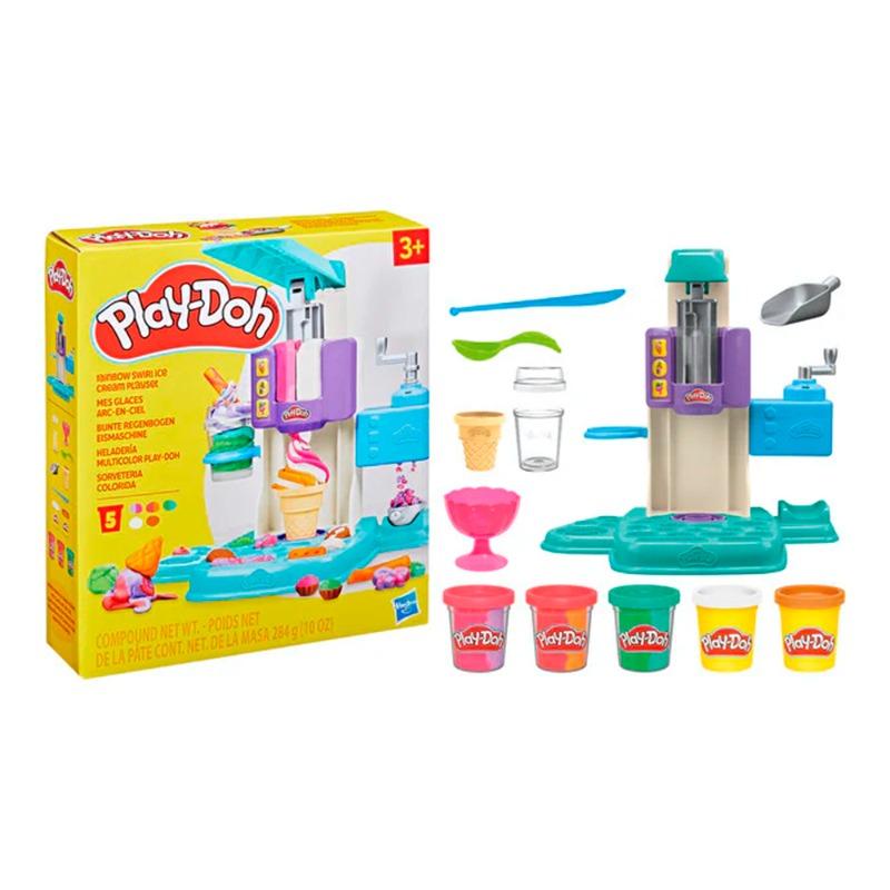 بلاي دوه - مجموعة صلصال آيس كريم قوس قزح للاطفال