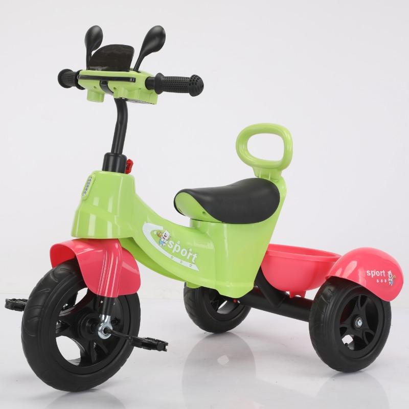 First Step Children Pedal Tricycles Double Handle Bars 3 Wheels