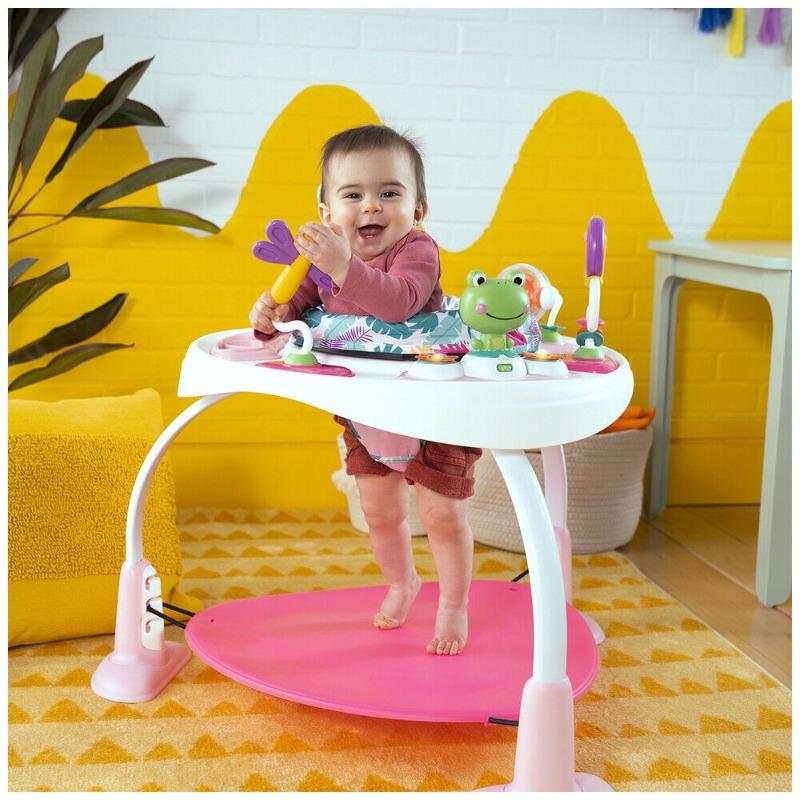 Bright Starts Baby 2 In 1 Activity Center Jumper ِAnd Table - Pink