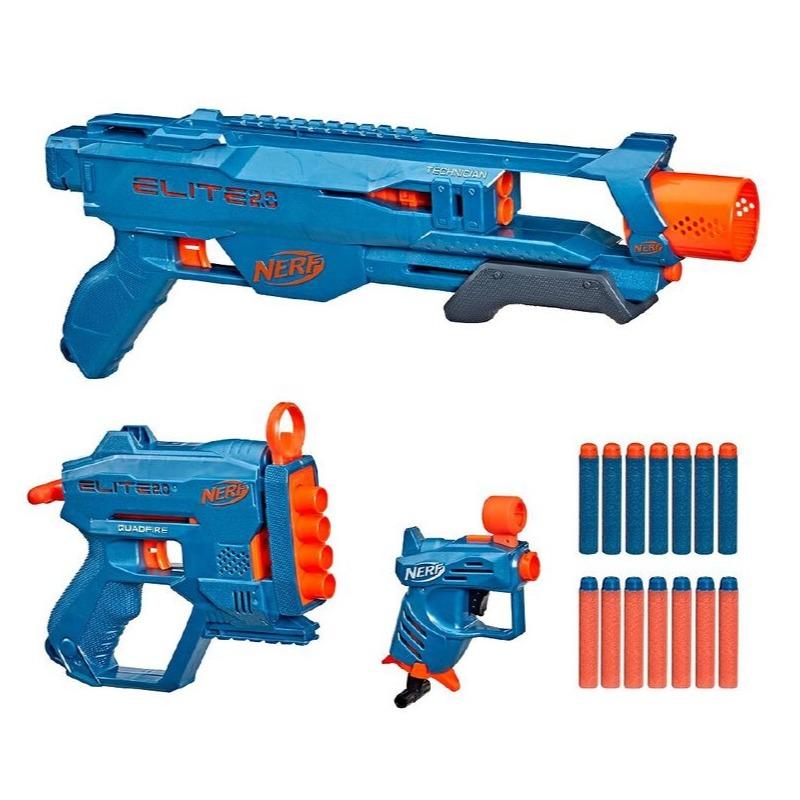 Nerf Elite - Loadout Pack Triple Pack Toy Shotgun 3 Pistol 14 Darts New