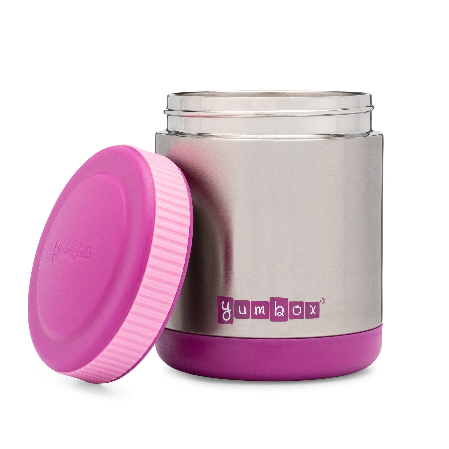 يم بوكس - جار طعام حراري مع ملعقة وشريط سيليكون - بنفسجي