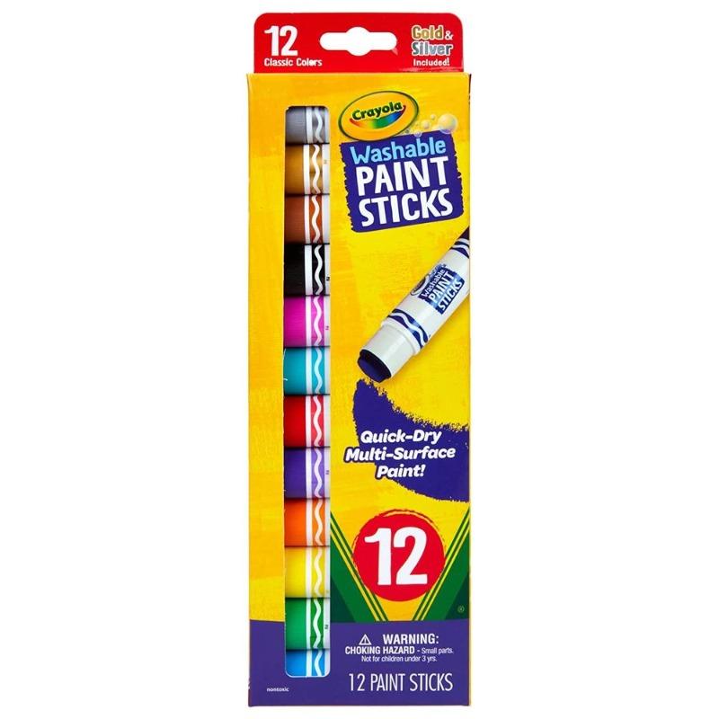 Crayola Quick Dry Washable Paint Sticks 12 Pcs