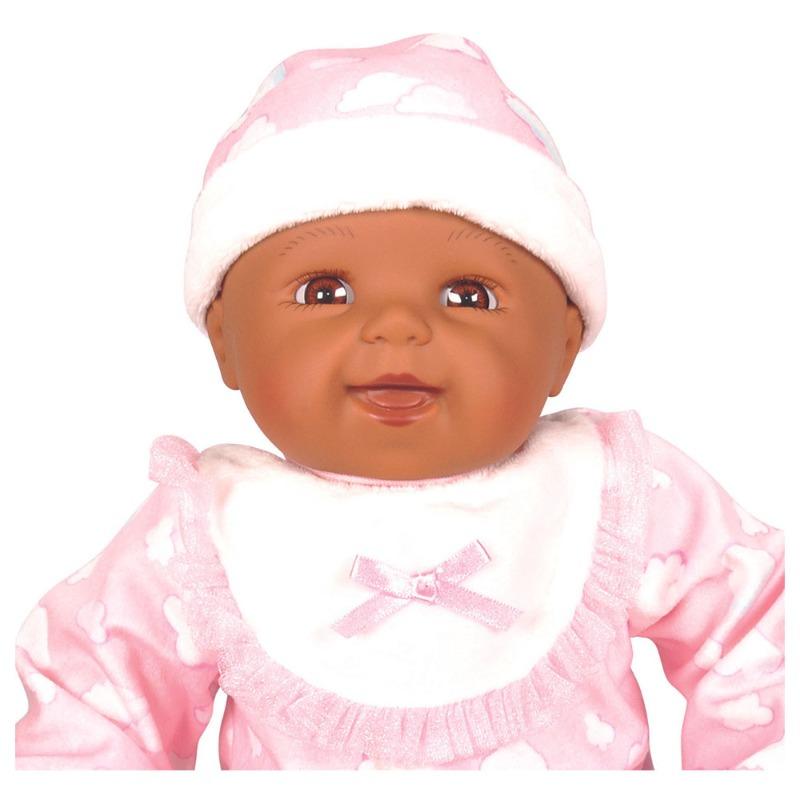 ليلي و ليس - دمية أفرو بسلوبيت وردي بطباعة الغيوم مع ببرونة