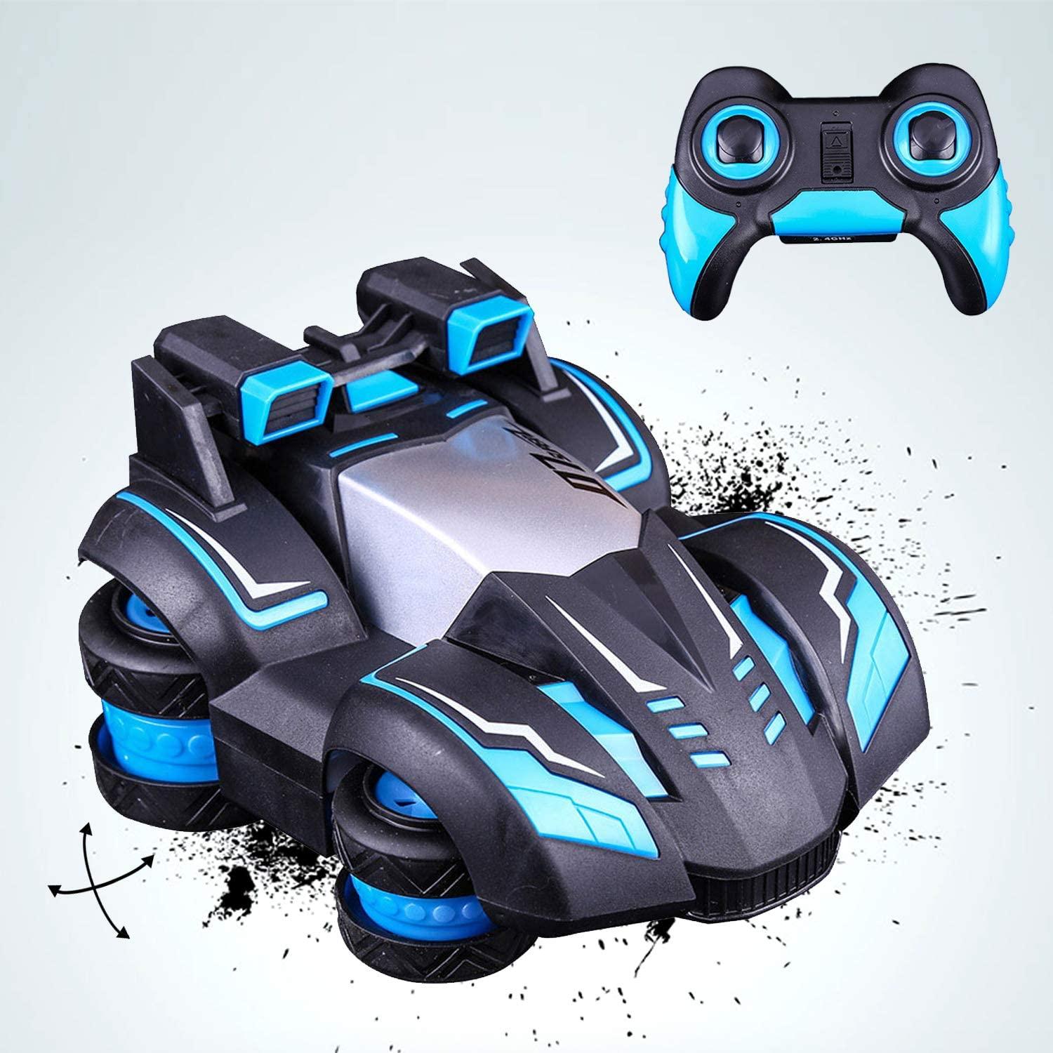 D Power Turbine Drift Stunt High Speed Remote Control Car - Blue