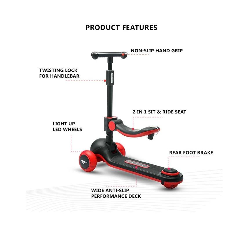 Ford Mustang Glider Scooter For Kids