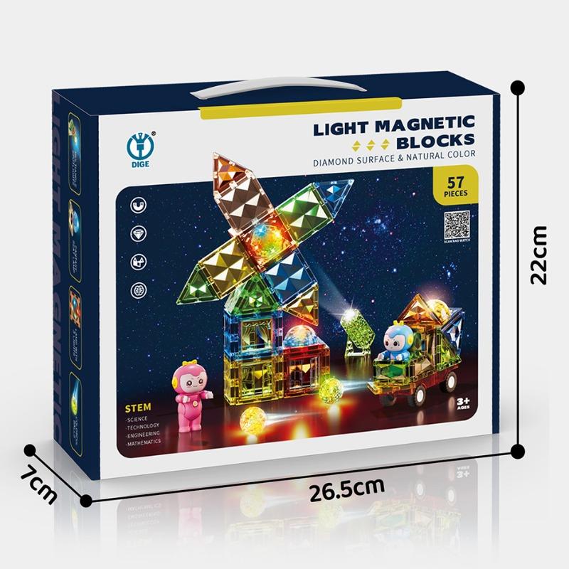Diamond Magnetic Bricks Light version - 57pcs