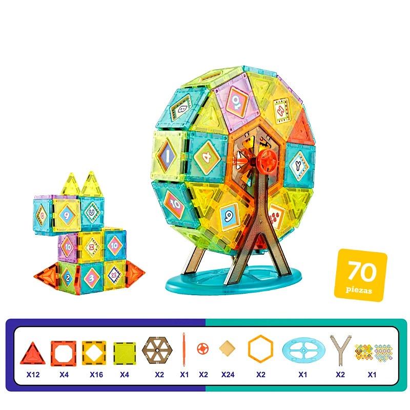 شينغو - مكعبات البناء المغناطيسية 70 قطعة