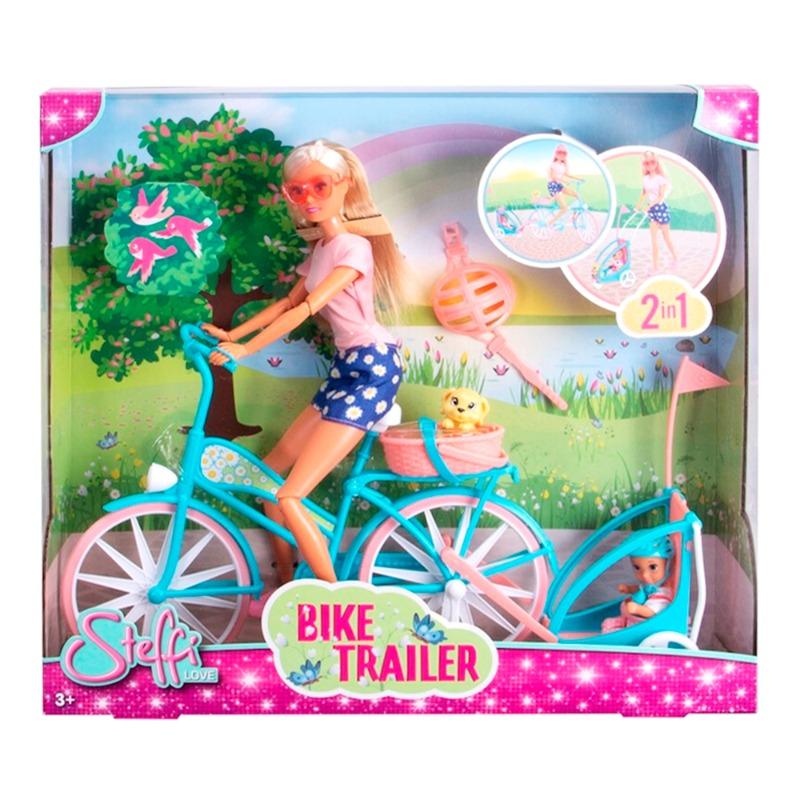 Simba Steffi Love Bike Trailer Doll