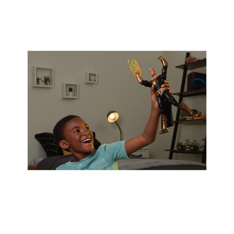 دي سي كوميكس - مجسم شخصية باور بانش بلاك آدم مع أصوات وأضواء
