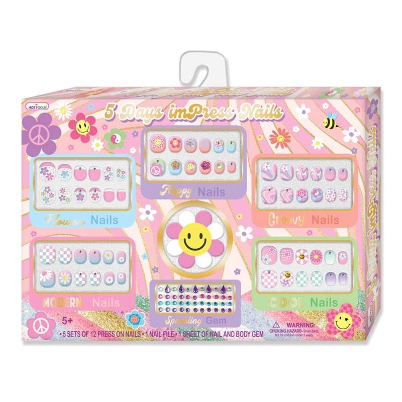 Hot Focus Empress Nails Groovy Flower Nail Collection