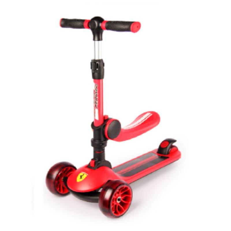 Ferrari Foldable Twist Scooter 2 In 1 - Red