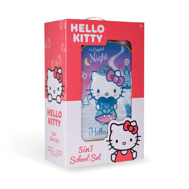 Hello Kitty 5 in 1 Trolley School Bag Set - My Crystal Night
