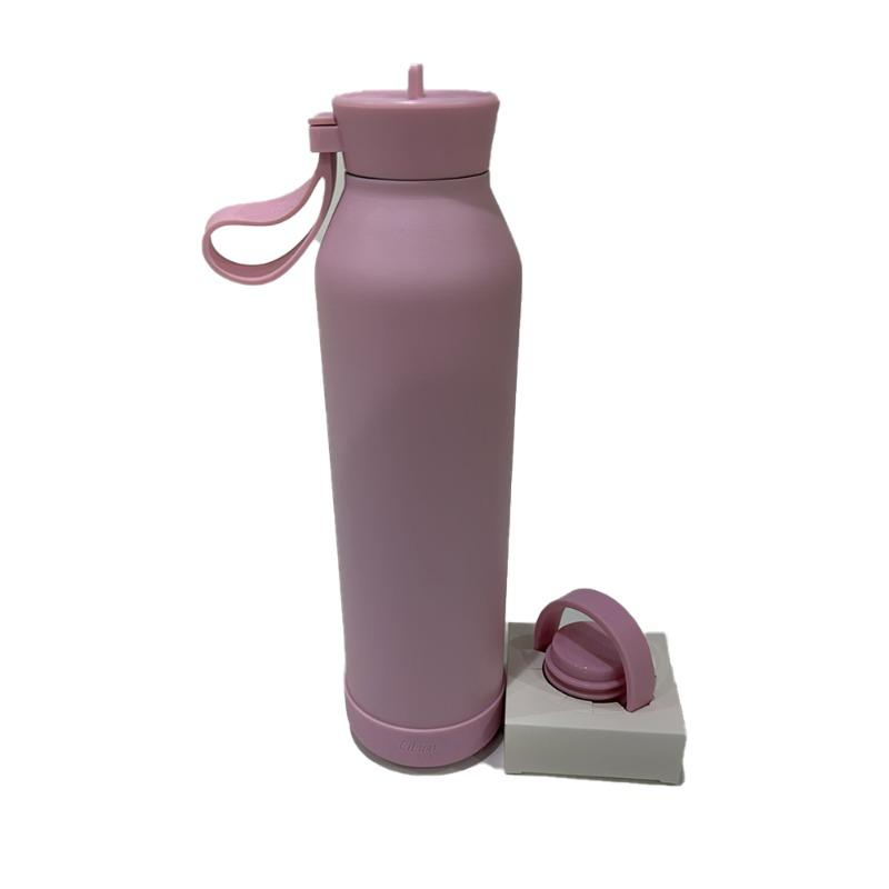 زجاجة مياه من الستانلس ستيل سعة 750 مل – وردي فندان