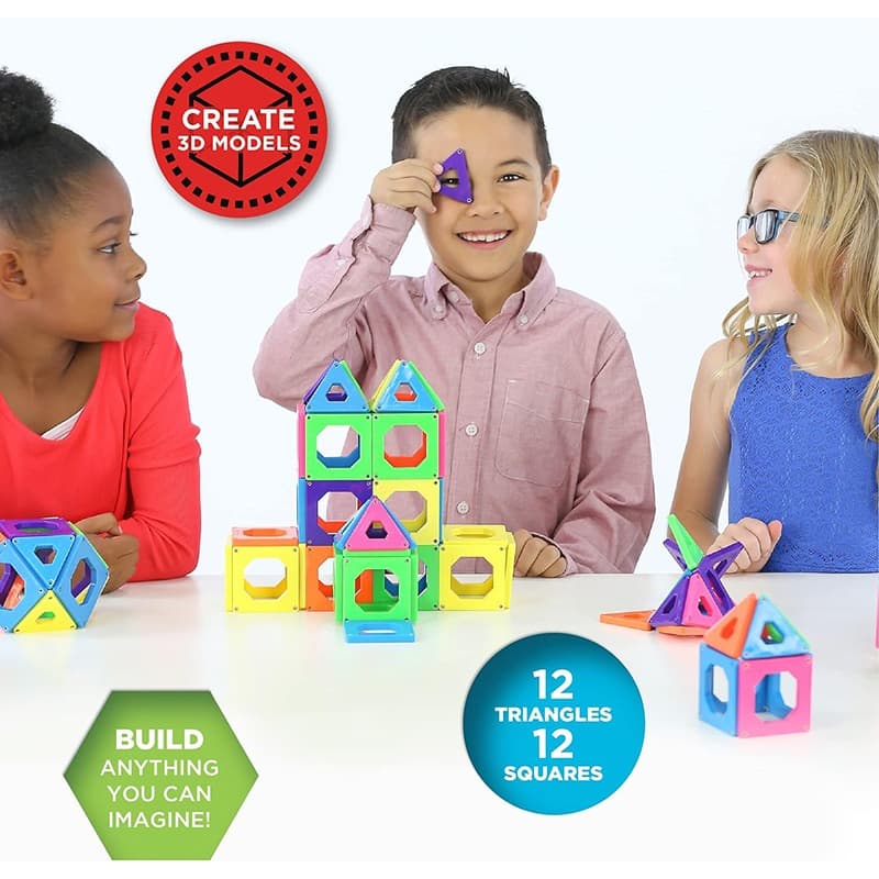 Discovery 24 Piece Triangle Magnetic Tile Set