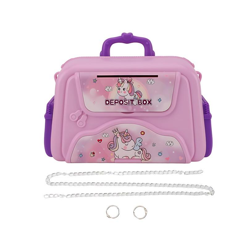 حقيبة وصندوق حفظ الأموال والمجواهرات لون بنفسجي