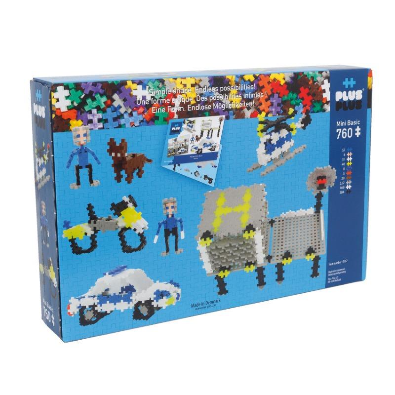 Rescue & Battle Bundle (Plus-Plus Police Building Set + Spin Fighters Blazing Knight Spin Fighters Pack)