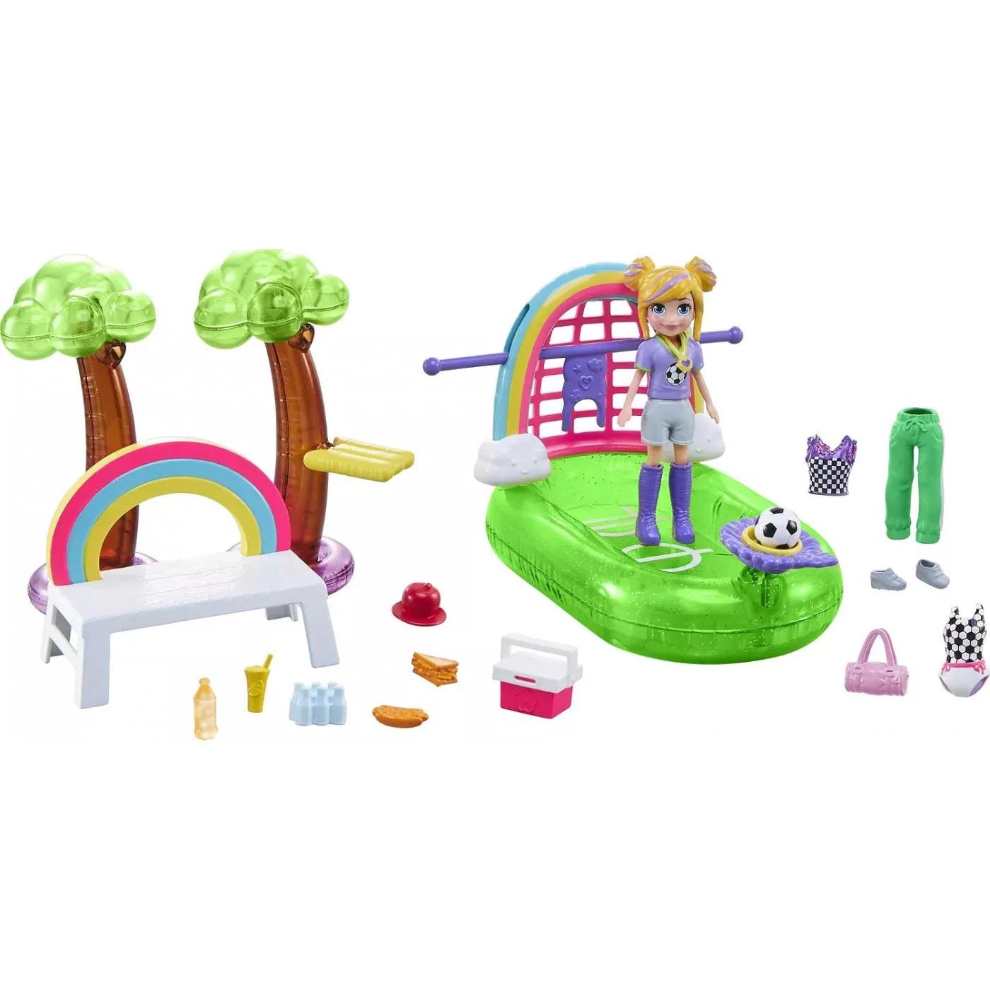 بولي بوكت - مجوعه الرياضة والسباحه الممتعة مع الدمية بشعر اصفر