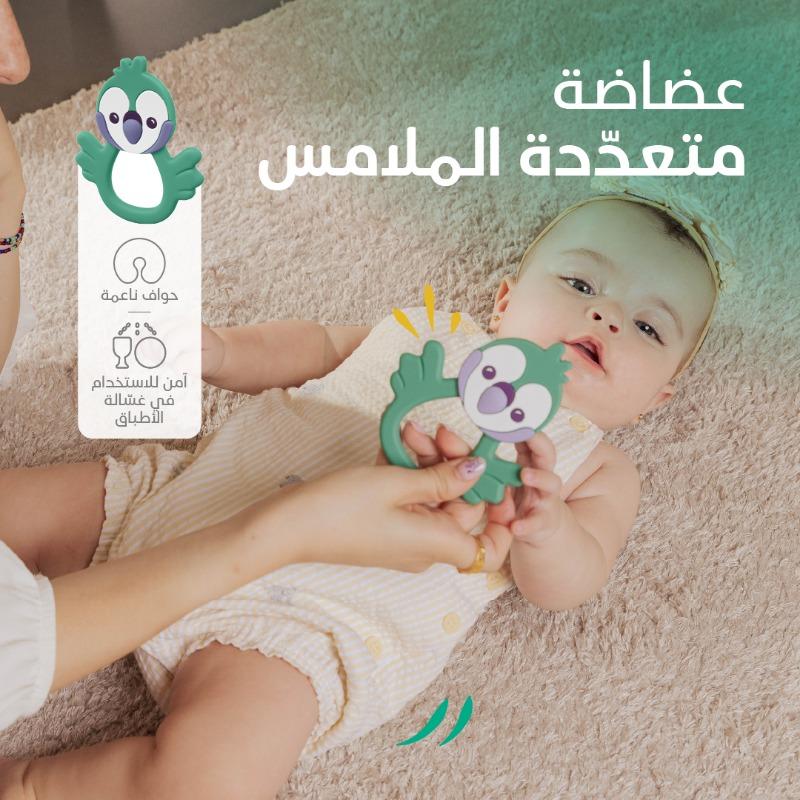 بيمبلي - لعبة التسنين من السيليكون للأطفال لون أخضر