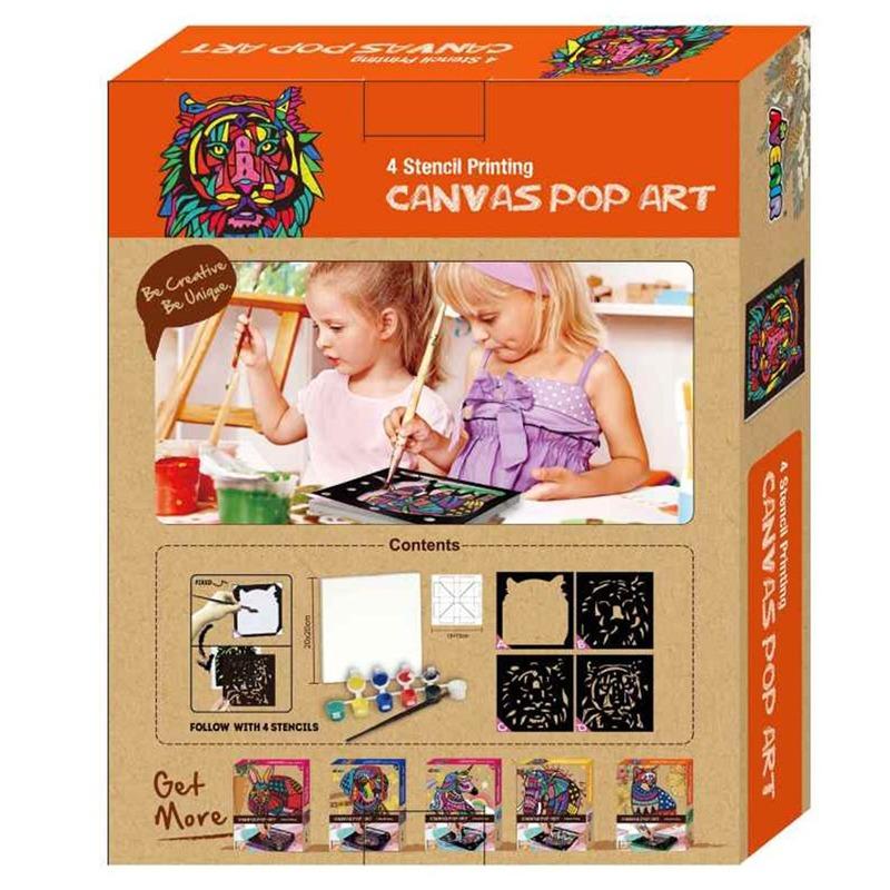 أفينير - مجموعة تلوين كانفاس بوب آرت الأسد