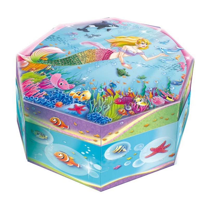Mermaid Printed Musical Jewelry Box