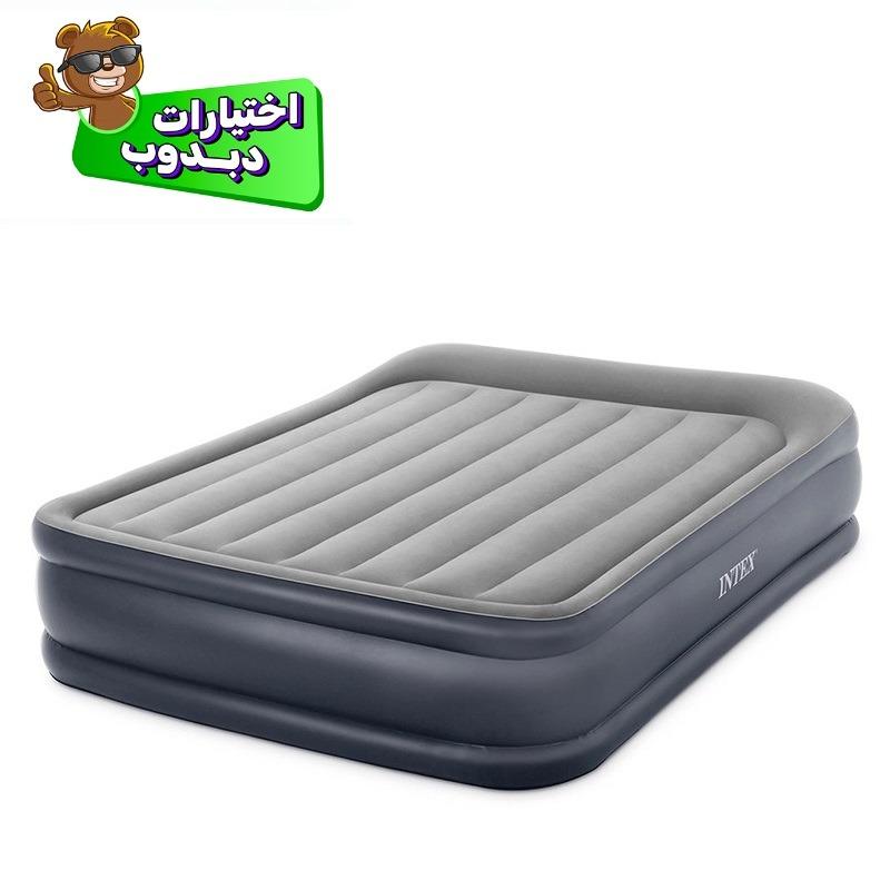 Intex Queen Deluxe Pillow Rest Airbed With Pump