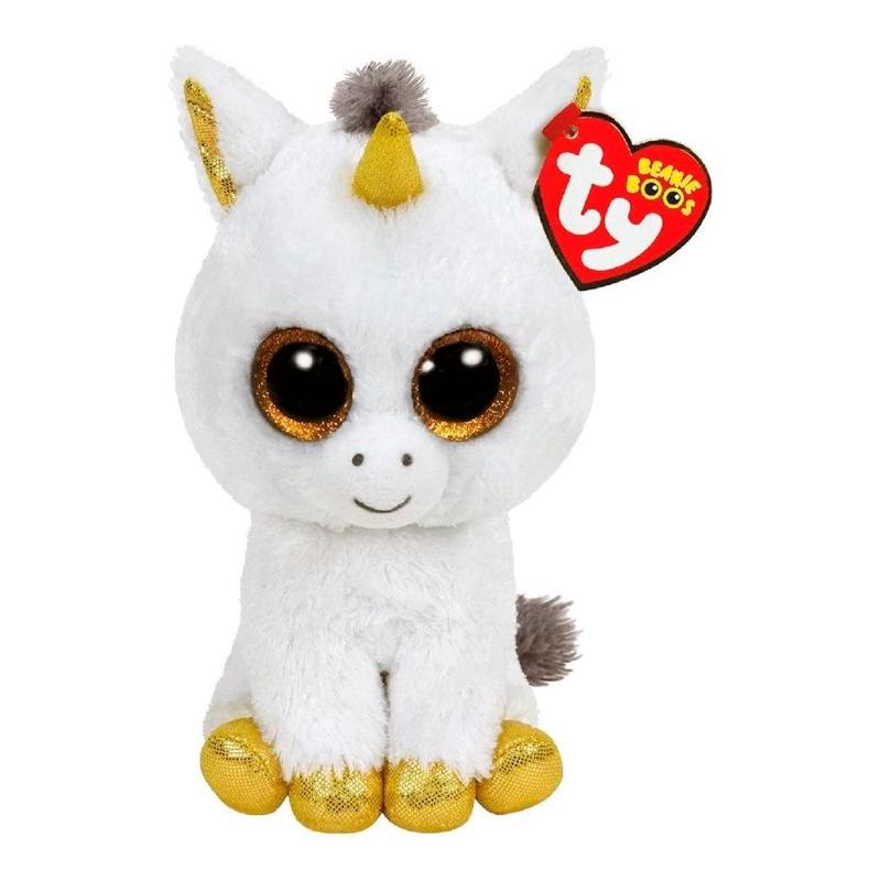 Ty Beanie Boos Unicorn Pegasus Whte Reg 6 inch