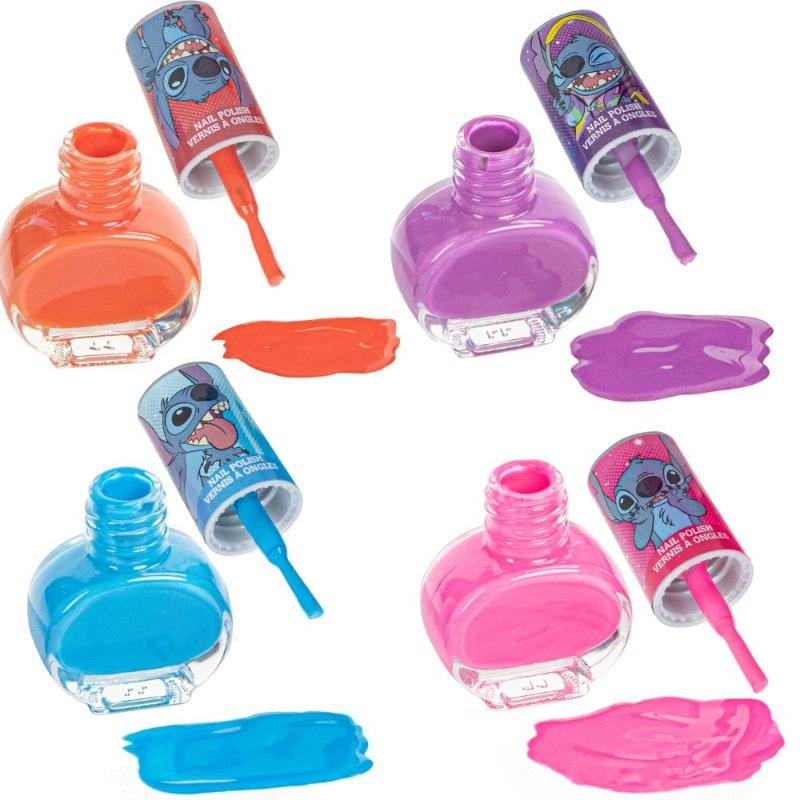 Disney Stitch 8-Pack Bubble Gum Scented Peelable Nail Polish Set for Kids