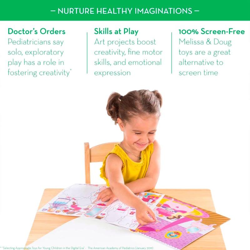 ميليسا آند دوج ملصقات قلعة الاميرة قابلة لإعادة الاستخدام