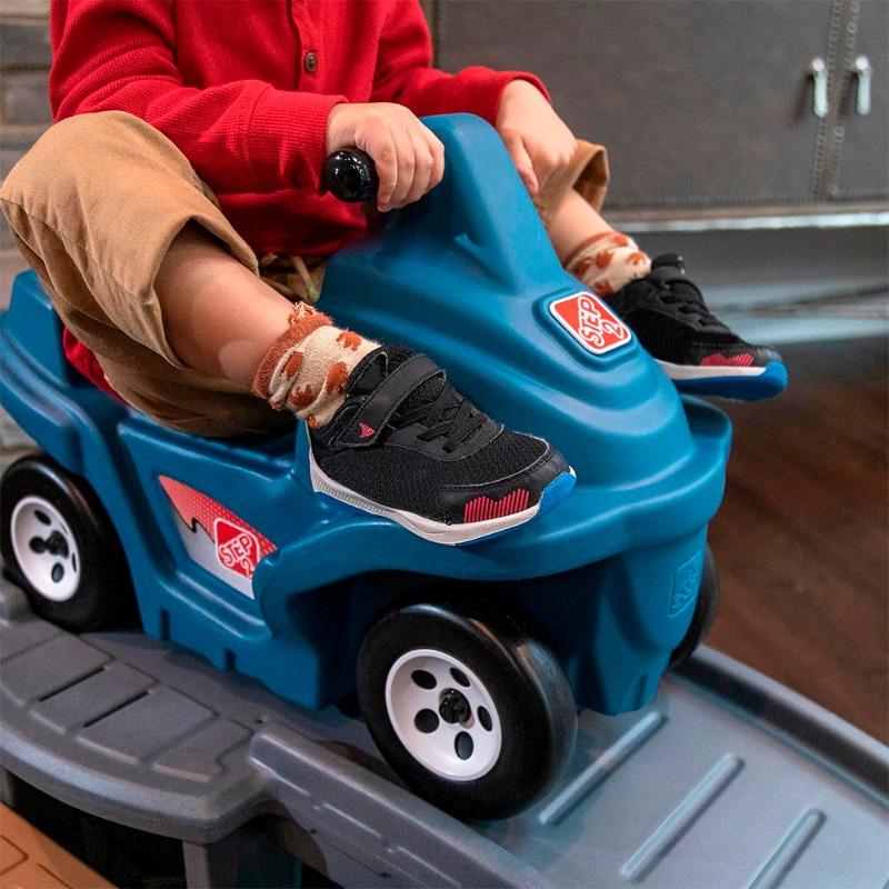 Step2 Ride On Cart with Up Down Slide Track Rapid Ride Hide Roller Coaster