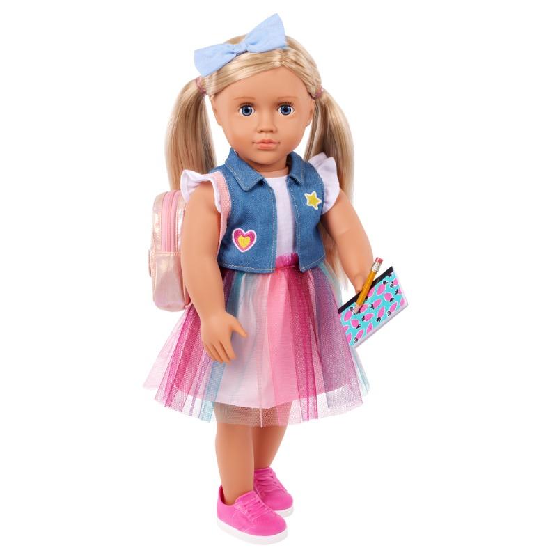 Our Generation Evie School Doll with Backpack and Accessories