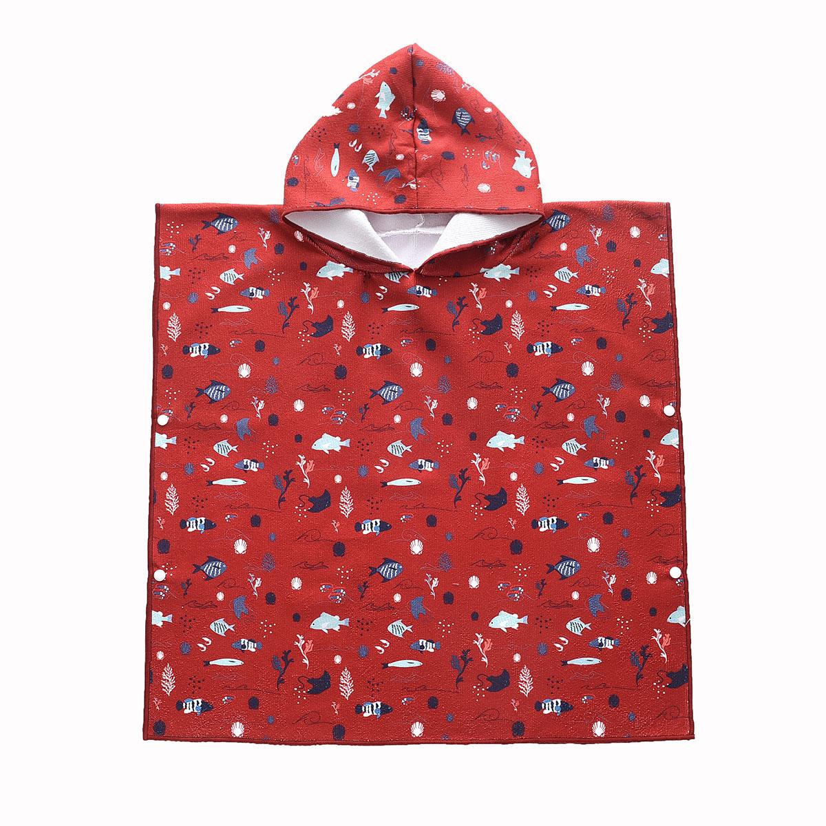 Seashell - Kids Beach Towel Fish Red