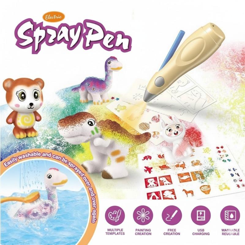 Electric Spray Pen with Airbrush Yellow