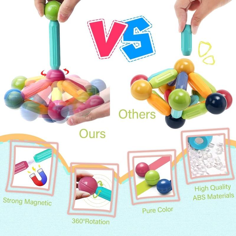 On Shine Montessori Magnetic Building Blocks -61 Pieces