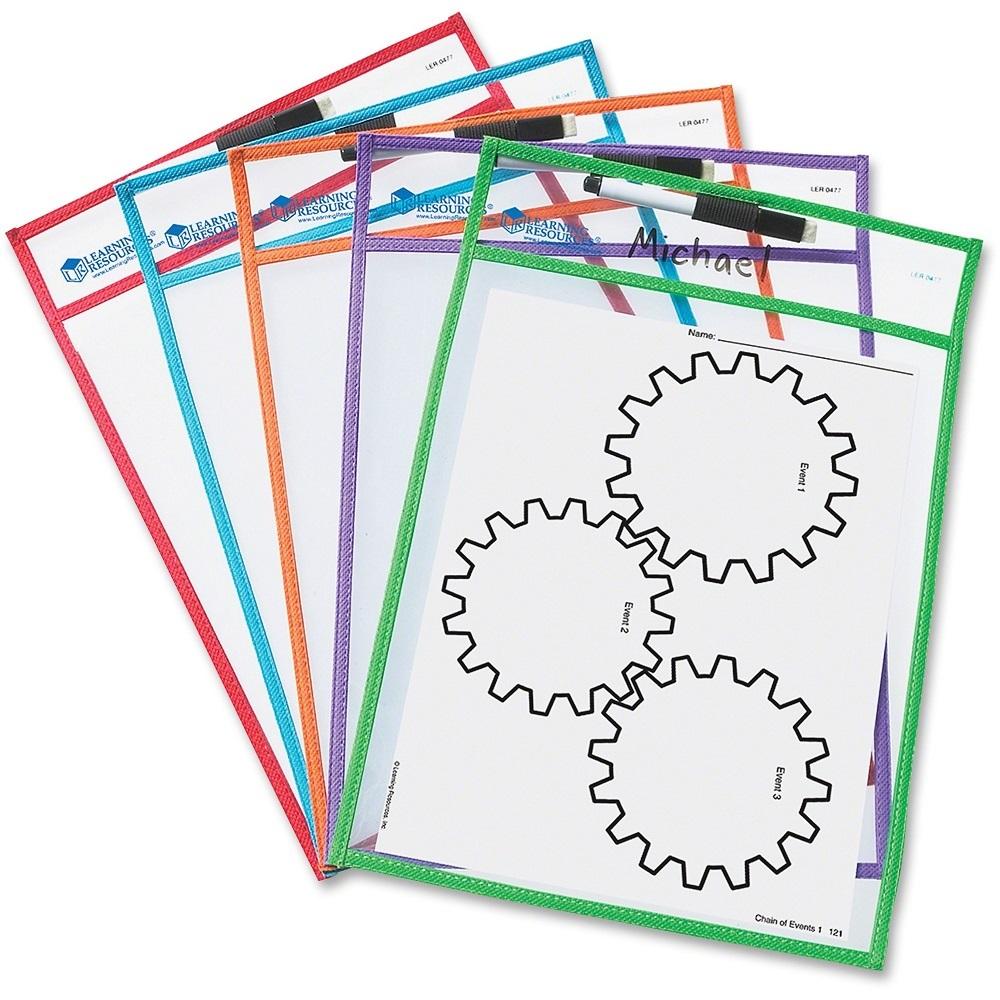 Learning Resources - Write and Wipe Pockets