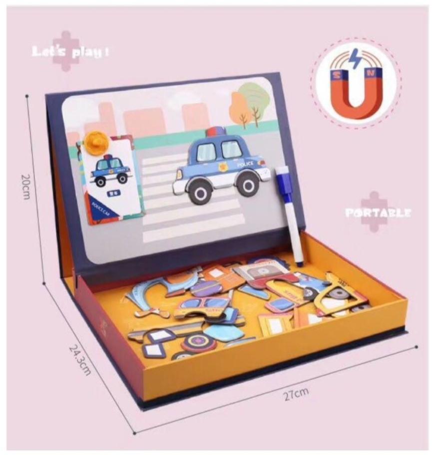 لوحة بازل وسائل المواصلات المغناطيسي 69 قطعة