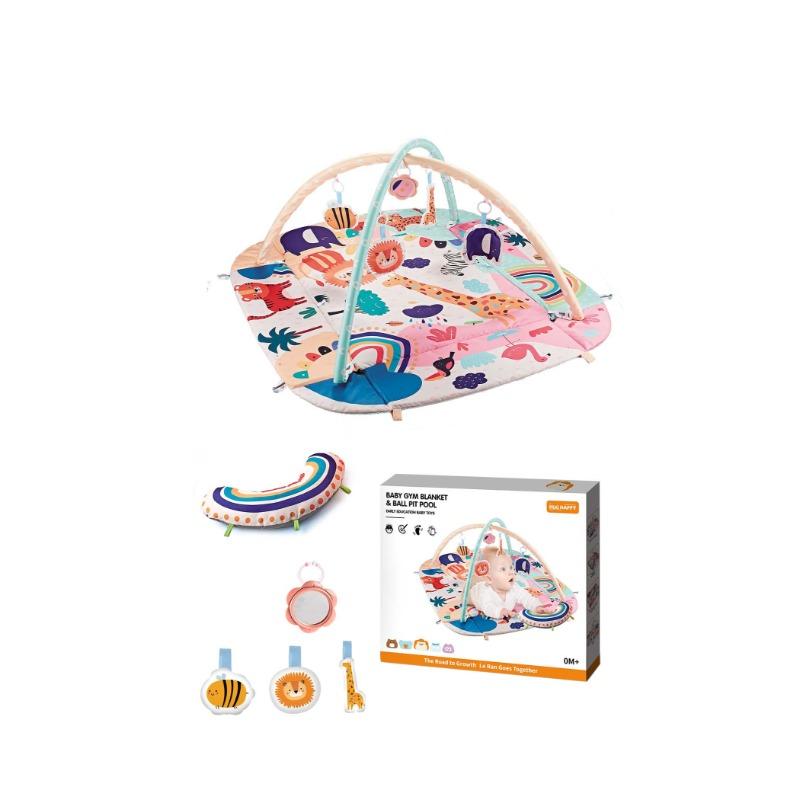 TC TOYS 5-in-1 Baby Gym Blanket & Ball Pit Pool with 20 Balls – Pink