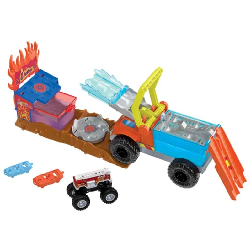 Hot Wheels Monster Truck Arena Smashers Color Shifter 5 Rescue Alarm Playset