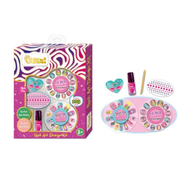 Glitz Best Scented Nail Art Kit - Flamingo