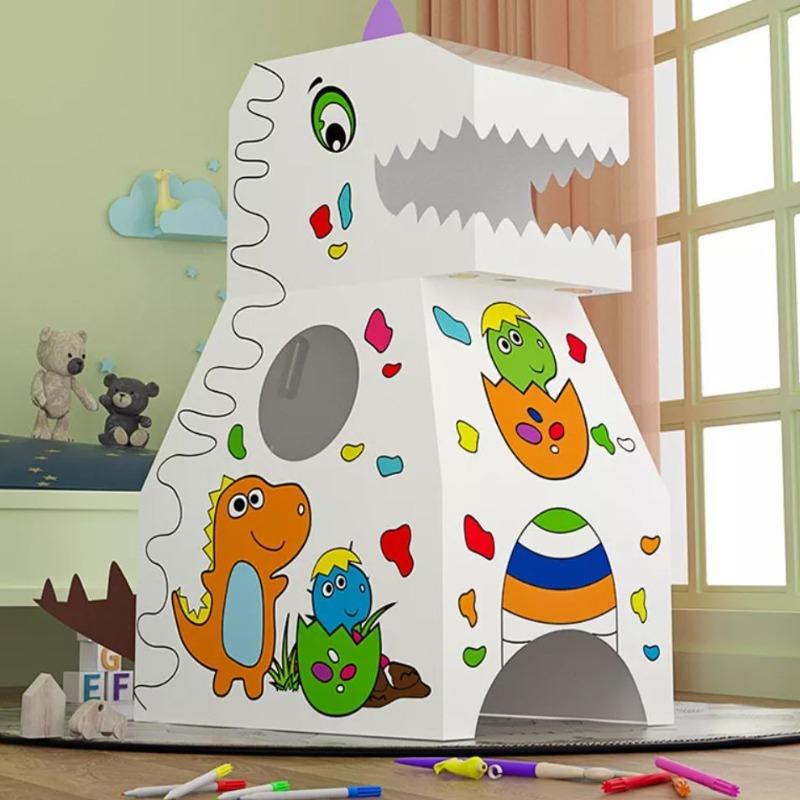Coloring Cardboard 3D Dinosaur Wearable Doodle