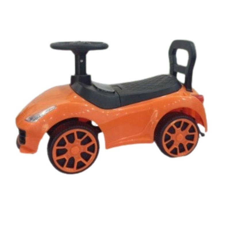 سيارة ركوب للأطفال مزودة بالأضواء والموسيقى – لون برتقالي