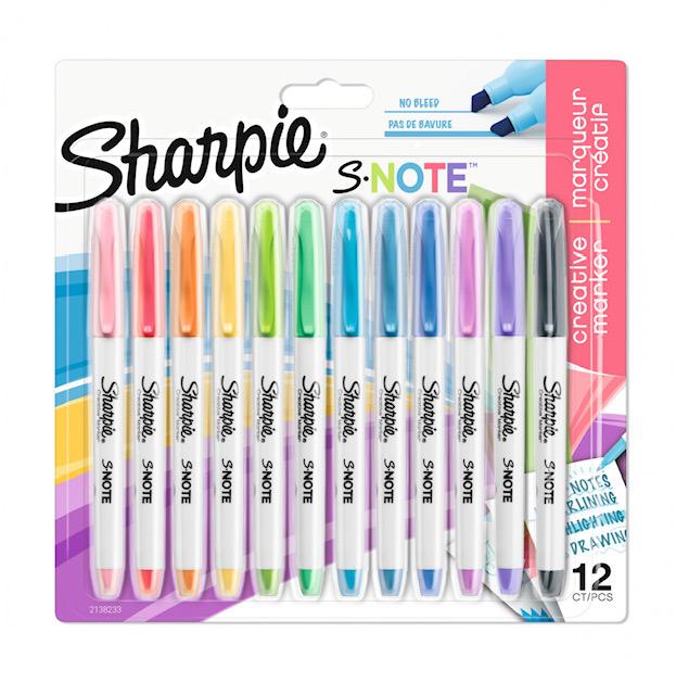 شاربي إس نوت - حزمة 12 قلم متعددة الالوان