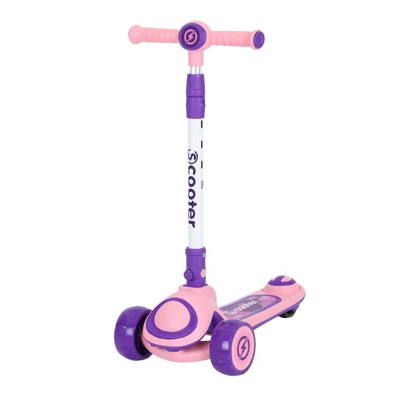 Kids 3wheels Scooter With Lights & Music- Purple