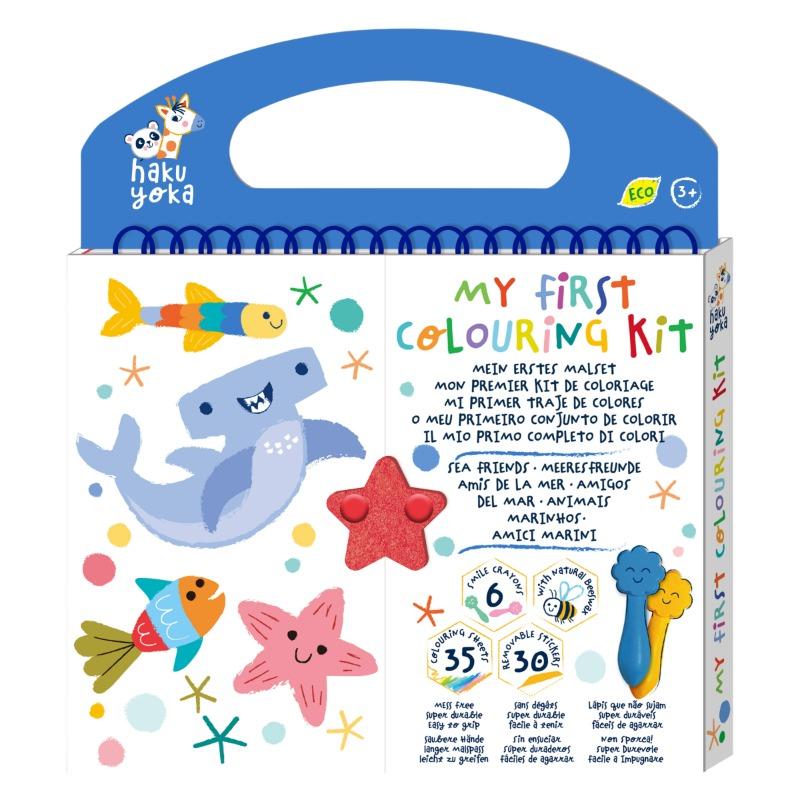 My First Coloring Kit Sea Friends - Crayons & Stickers Set